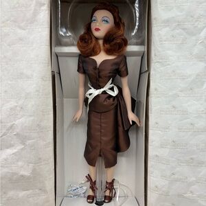 Ashton-Drake Galleries Gene Doll Cognac Evening Outfit 16” w/ Stand & Box